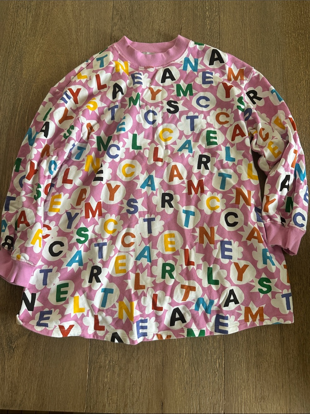 Stella McCartney Kids Pink Bubble Logo Print Dress